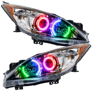 Mazda 3 Headlight Assemblies - ORACLE Lighting - SMD Halogen ColorSHIFT w/o Controller - `10-`13
